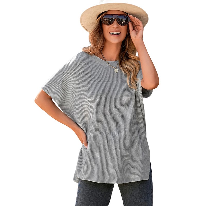 Women's Oversized Loose Round Neck Knitted Top - Image 9