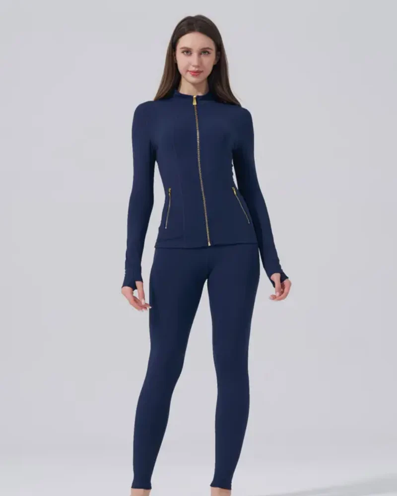 Womens Sportswear Set Full Zip Jacket and Yoga Pants - Image 12