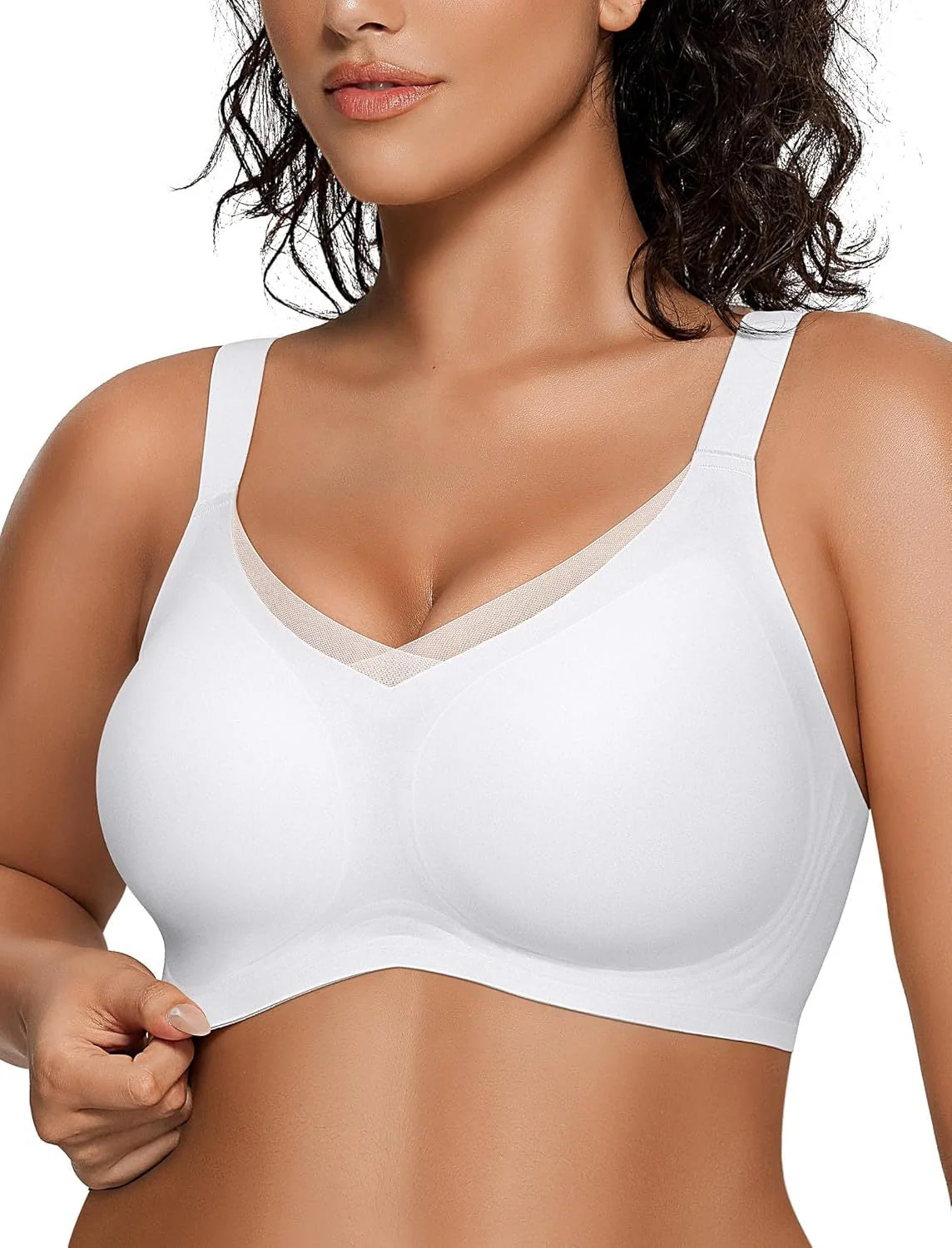 Womens Wireless Bras V Mesh Comfortable Bralette Supportive - Image 15